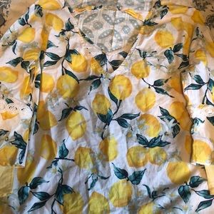 lemon yellow bell sleeve blouse